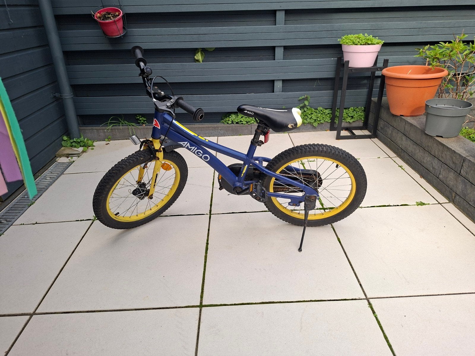 AMIGO Flip Kinderfiets 18 inch - Blauw/Geel, Ophalen, Terugtraprem, AMIGO, 16 tot 20 inch