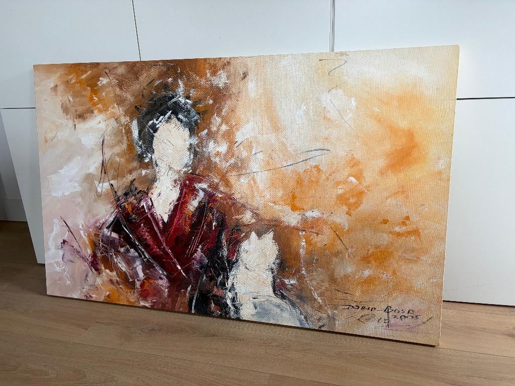 schilderij Dario Bosio 2005 130x80, Antiek en Kunst, Kunst | Schilderijen | Abstract, Ophalen