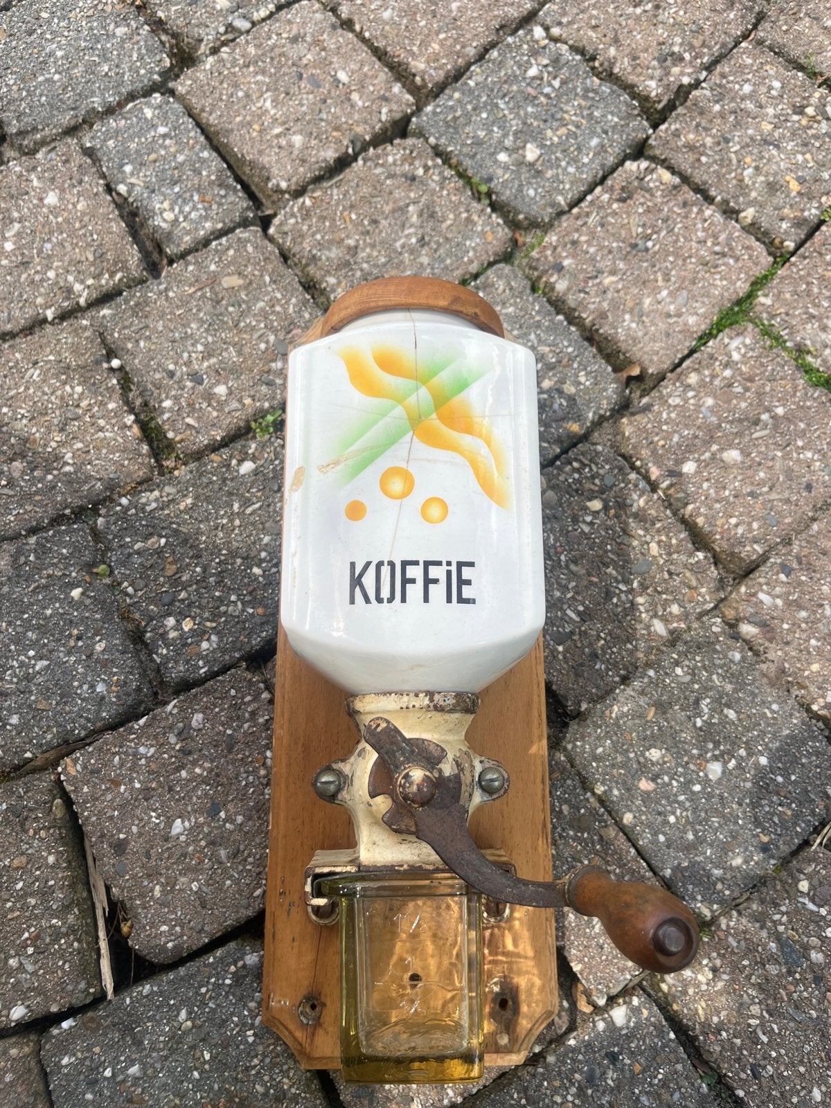 Antieke Wandkoffiemolen - Vintage Koffie, Ophalen of Verzenden
