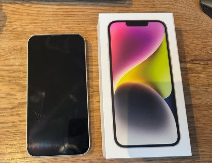 Apple iPhone 14 - 256 GB - Wit - Batterij 86%, Telecommunicatie, Gebruikt, 86 %, Wit, Zonder simlock