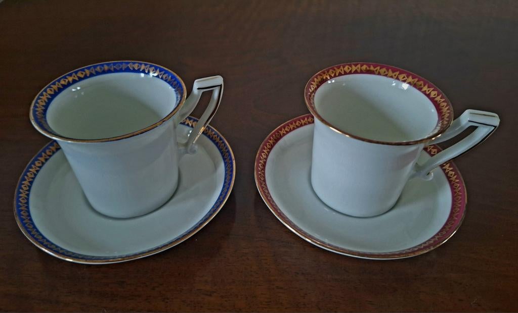 Rheinpfalz Hartporzellan koffiekopjes, Ophalen of Verzenden
