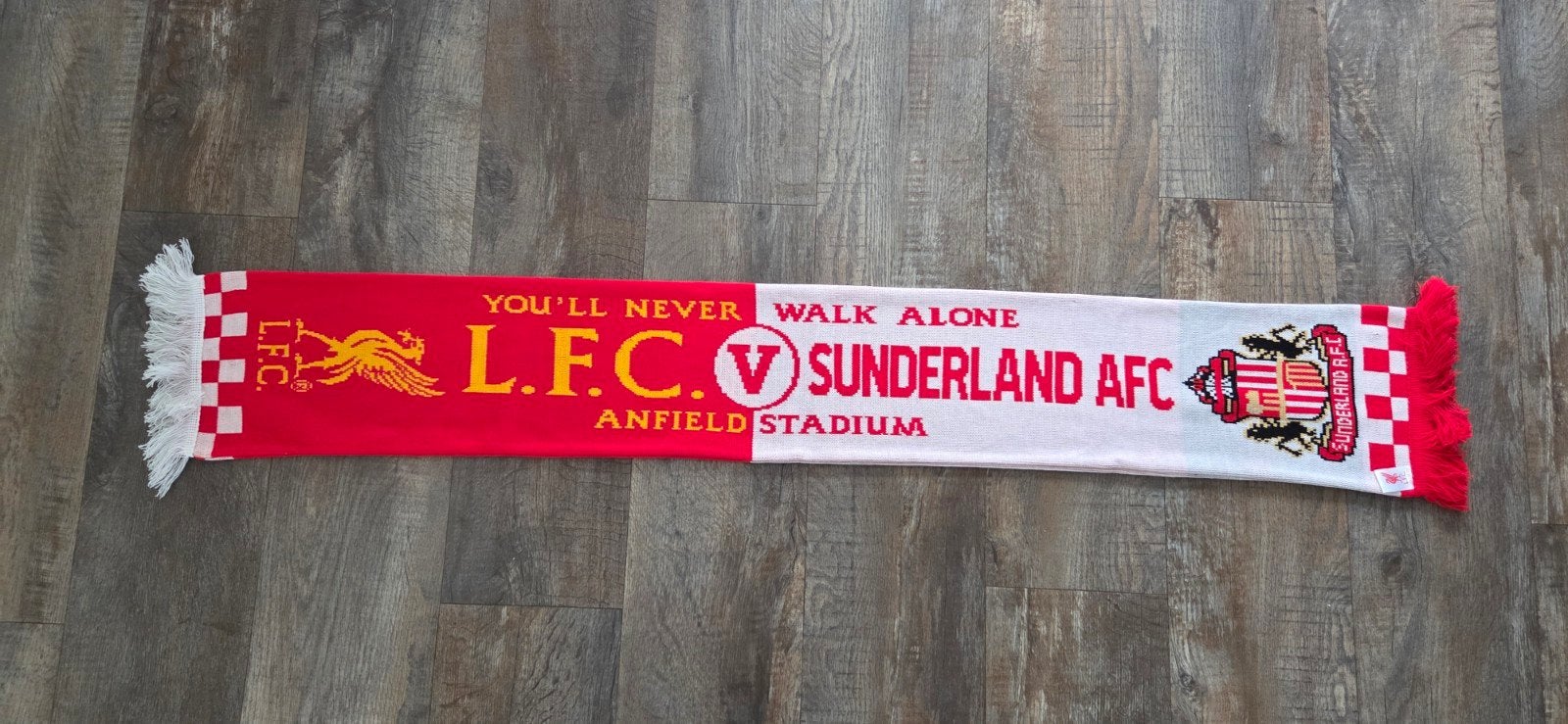 Sjaal Liverpool FC - Sunderland, Ophalen of Verzenden, Zo goed als nieuw, Buitenlandse clubs, Vaantje of Sjaal