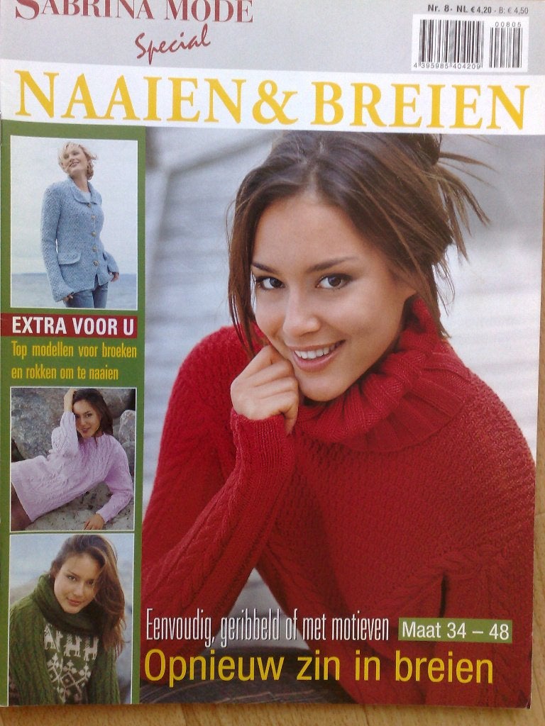 Sabrina mode special naaien en breien nr. 8, Hobby en Vrije tijd, Kledingpatronen, Verzenden, Zo goed als nieuw, Vrouw, Overige merken
