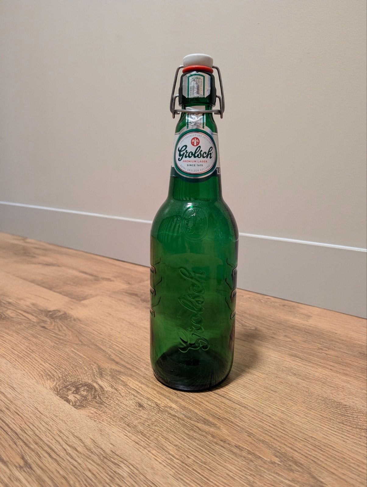 Grolsch beugelfles 1.5 liter (5 stuks beschikbaar), Ophalen of Verzenden, Gebruikt