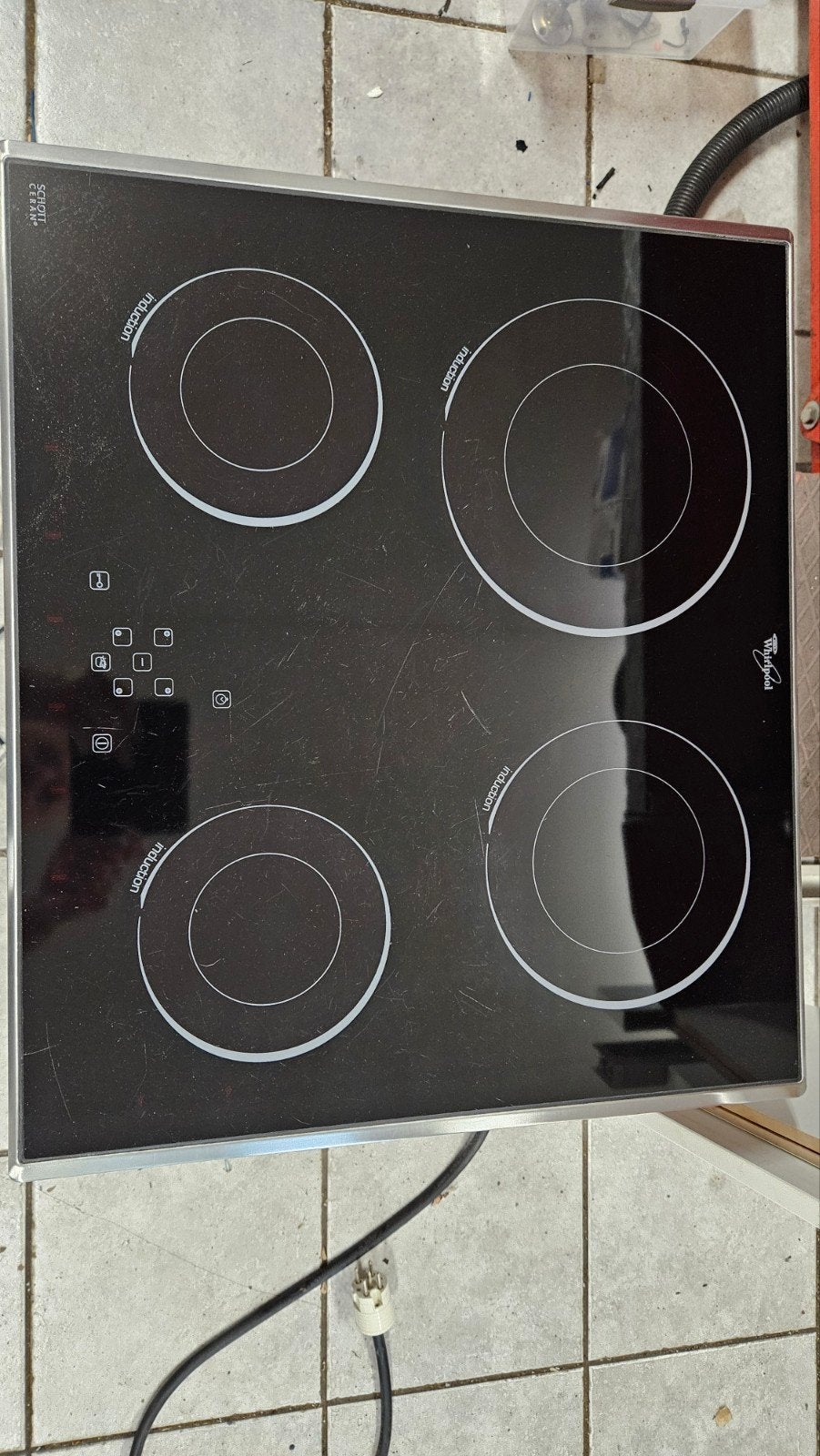 Whirlpool Inductie Kookplaat - 4 Zones, Ophalen, Gebruikt, 4 kookzones, Inbouw