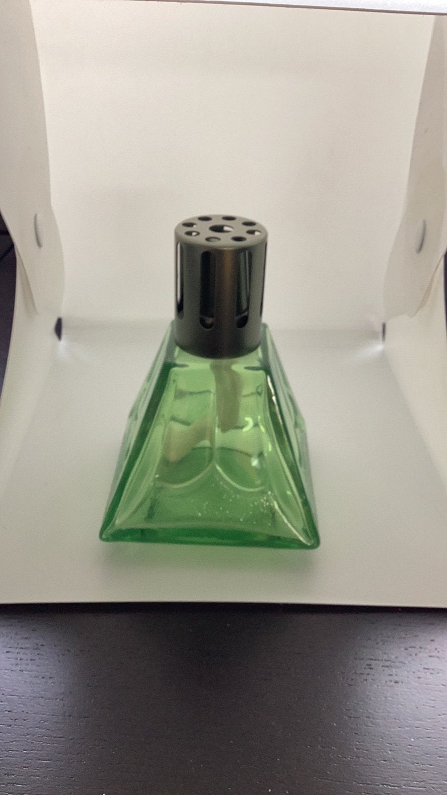 Lampe berger, Ophalen of Verzenden, Gebruikt, Groen, Glas