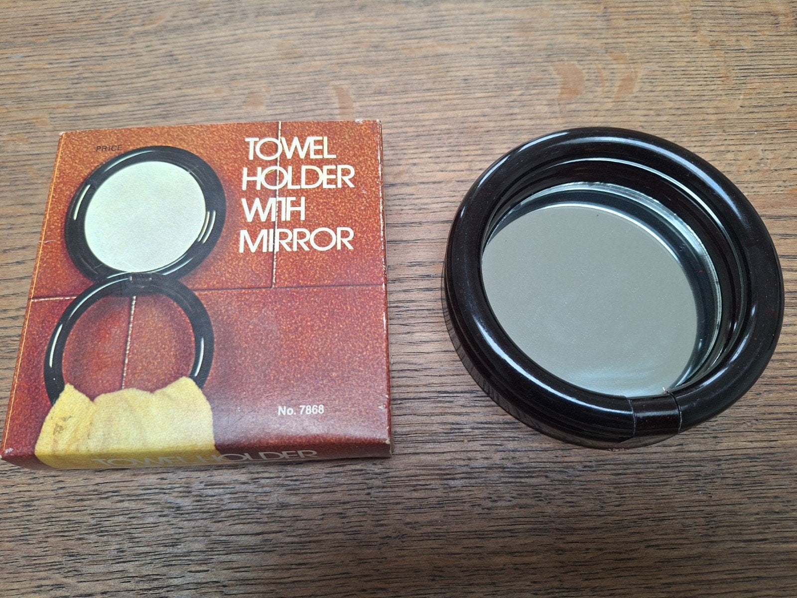 Vintage Handoekhouder met Spiegel retro Jaren 70/80, Ophalen of Verzenden, Huis en Inrichting