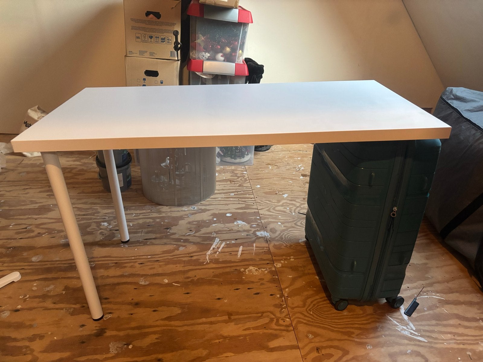 Wit bureau ikea alex/lagkapten, Ophalen, Metaal, Zo goed als nieuw, Computerbureau