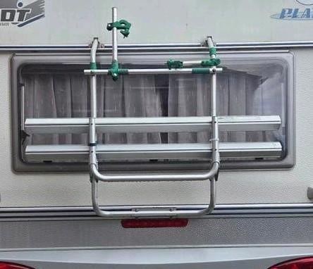 Fietsendrager voor achterop de caravan, Ophalen, Gebruikt