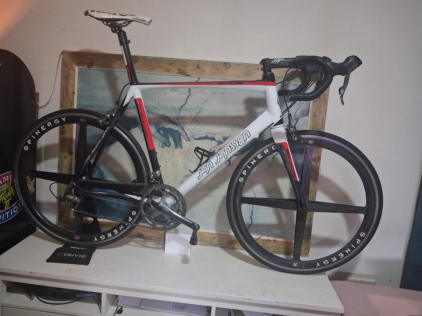 jan janssen volledig carbon  + spinergy wielen, Overige merken, Carbon, Ophalen of Verzenden, 57 tot 61 cm