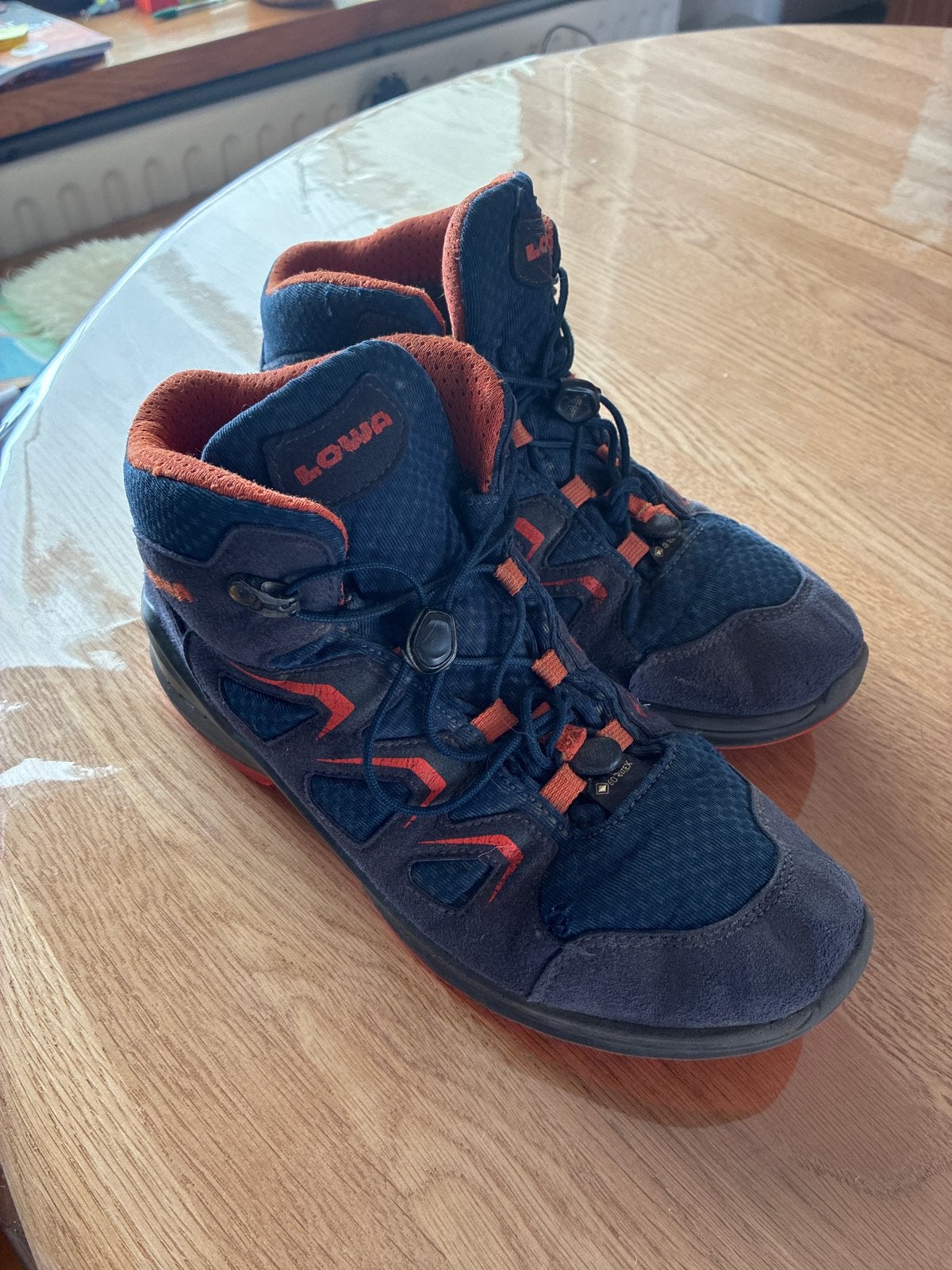Lowa wandelschoenen maat 37, blauw/oranje, Ophalen of Verzenden, Gebruikt, Schoenen