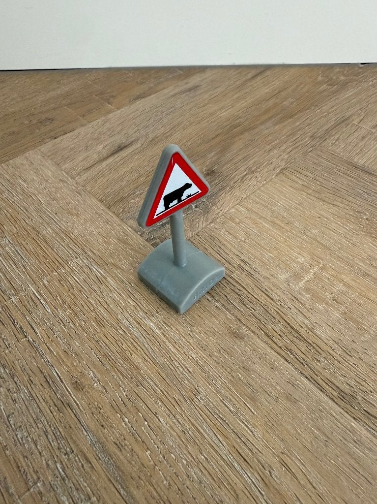 Heel goed Brio houten trein boerderij verkeersbord koe 33719, Ophalen of Verzenden, Zo goed als nieuw