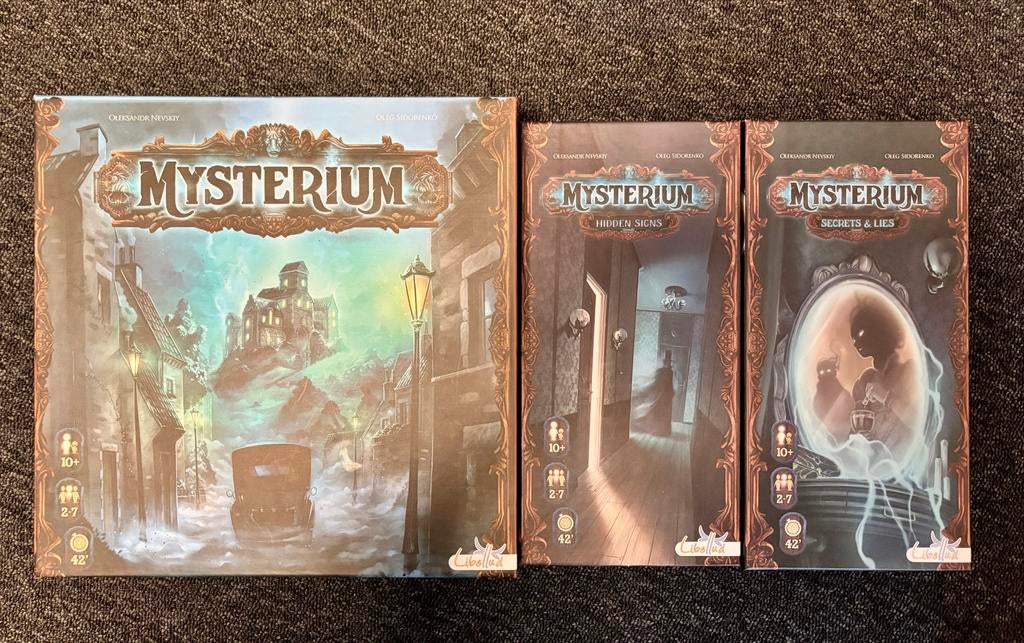 Mysterium bordspel + 2 uitbreidingen, Drie of vier spelers, Ophalen of Verzenden, Gebruikt