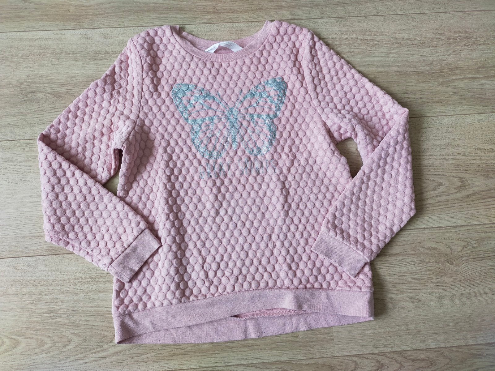 Izgs! Heerlijke roze vlinder trui van H&M! Mt.134/140, Gebruikt, Meisje, Trui of Vest, H&M