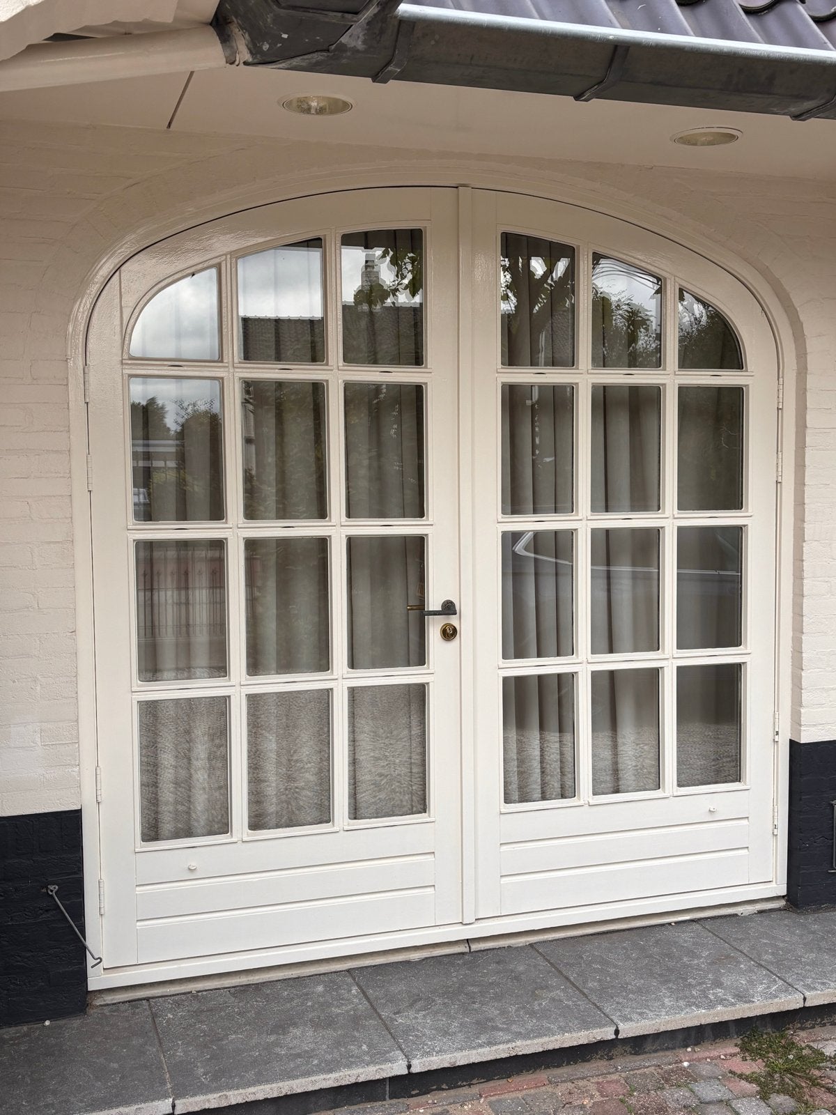 Hardhouten getoogde openslaande deuren, Doe-het-zelf en Verbouw, Ophalen, Gebruikt, Buitendeur, Hout