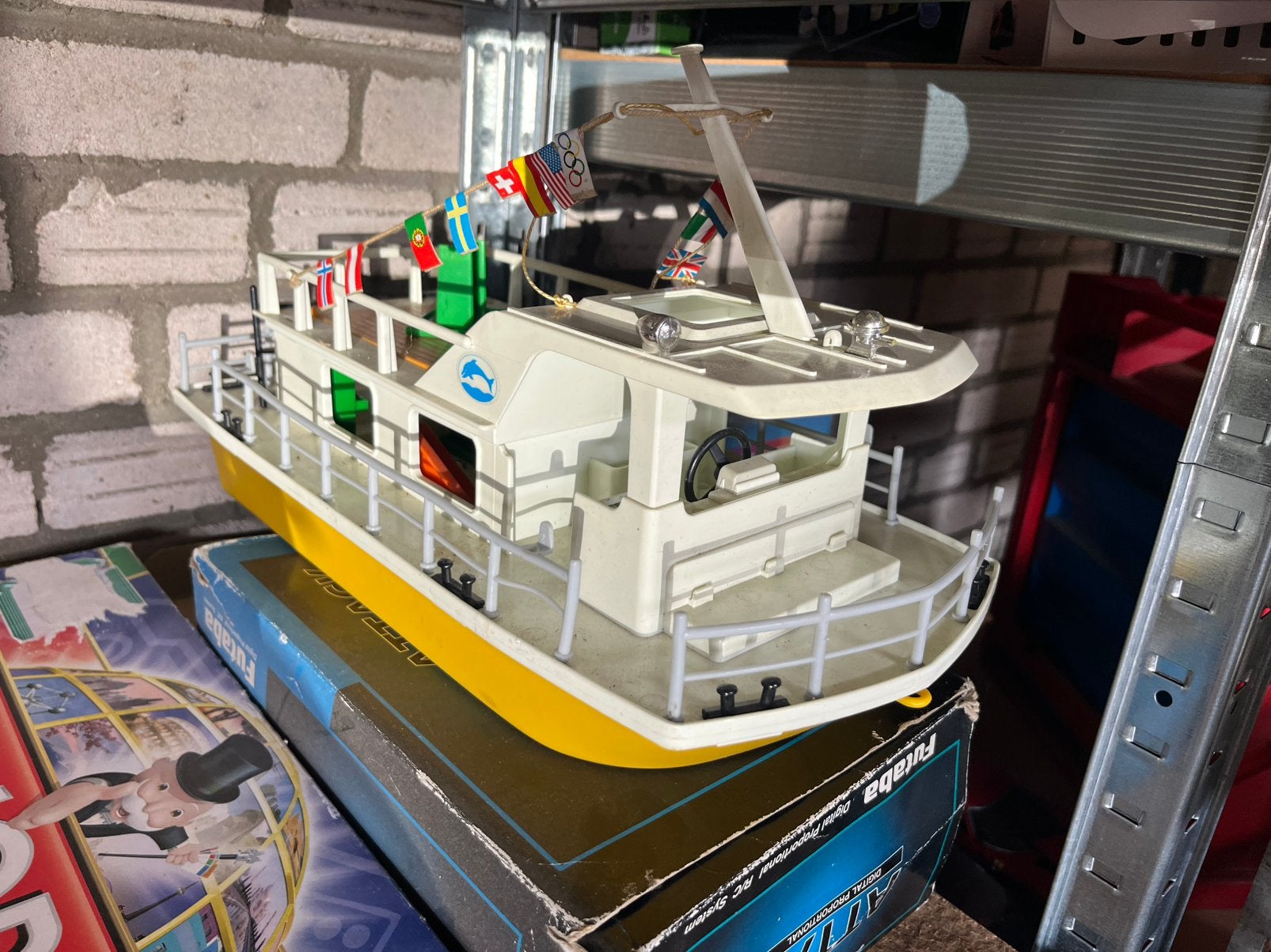 Playmobil vintage vlaggetjes boot, Ophalen, Gebruikt