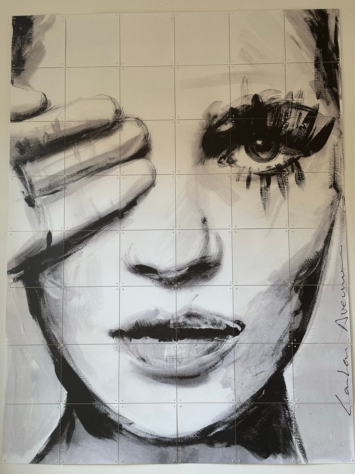 IXXI, 120x180 cm portret van een vrouw, Ophalen of Verzenden, Print, Gesigneerd