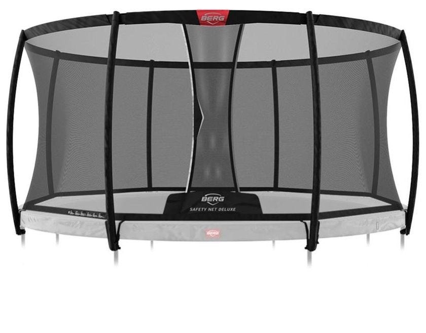 Berg trampoline safety net deluxe 330 cm (met palen) zwart, Ophalen, Zo goed als nieuw