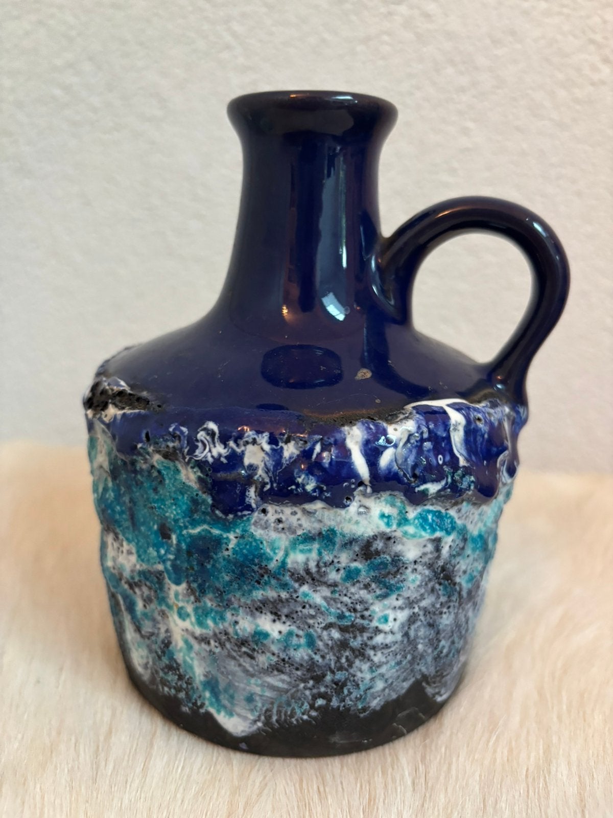 Fat lava vaas Marei Keramik West-Germany ‘Capri’ 15 cm, Ophalen of Verzenden