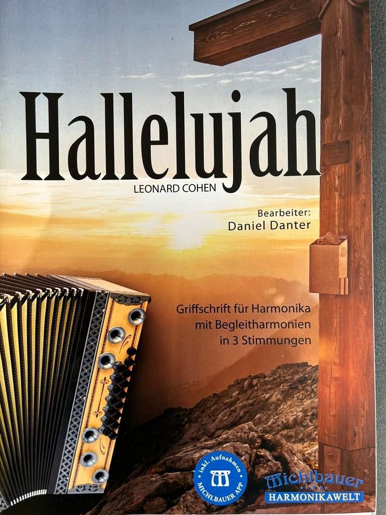 Hallelujah Leonard Cohen voor Steirische Harmonika, Muziek en Instrumenten, Bladmuziek, Zo goed als nieuw, Artiest of Componist