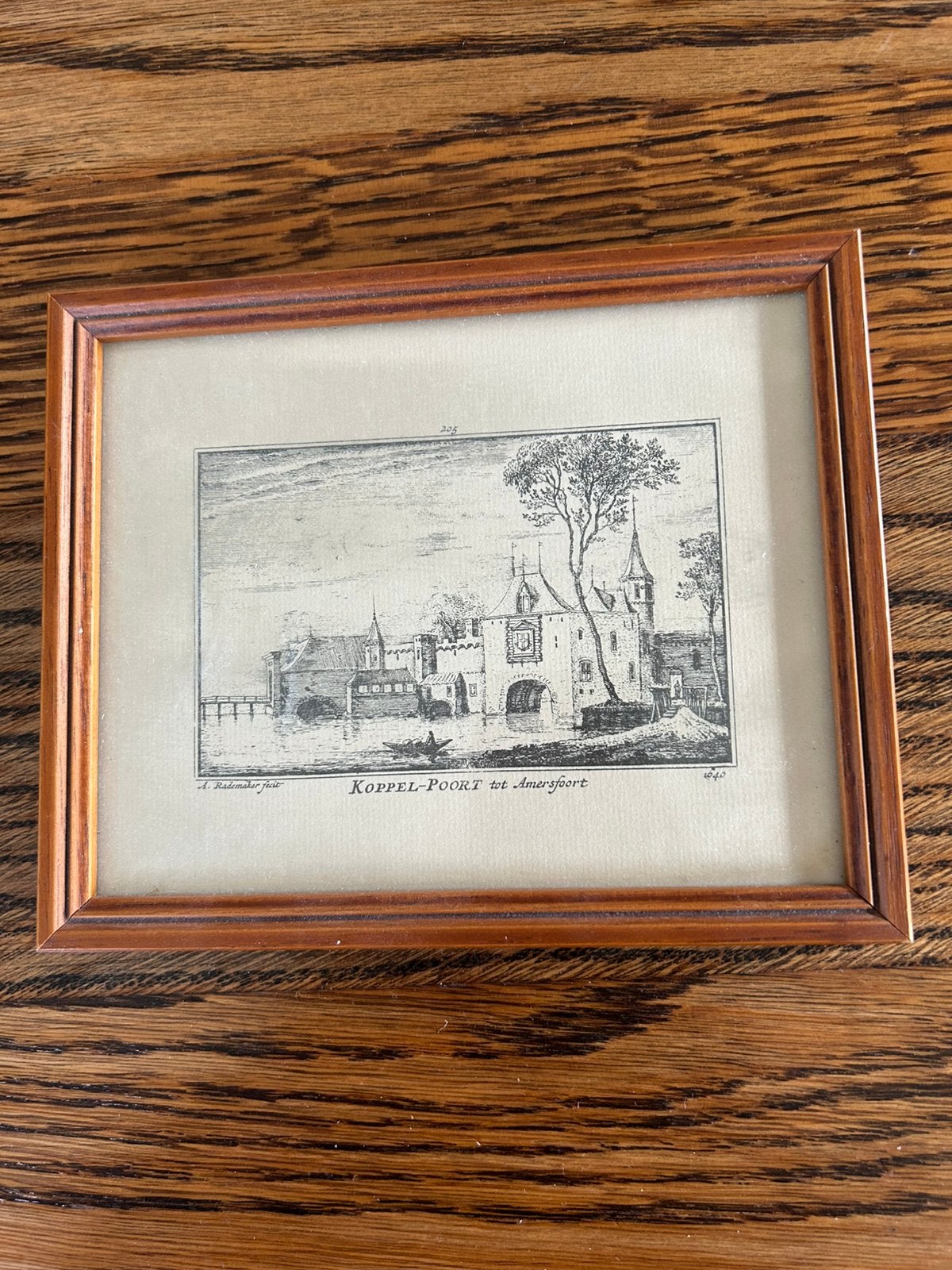 Originele kopergravure Koppelpoort Amersfoort, Antiek en Kunst, Ophalen