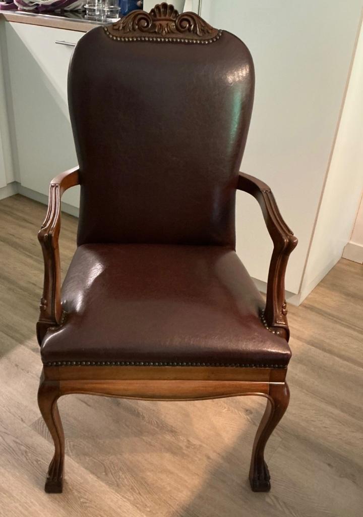 Eetkamer fauteuil, Ophalen, Gebruikt, Twee, Bruin