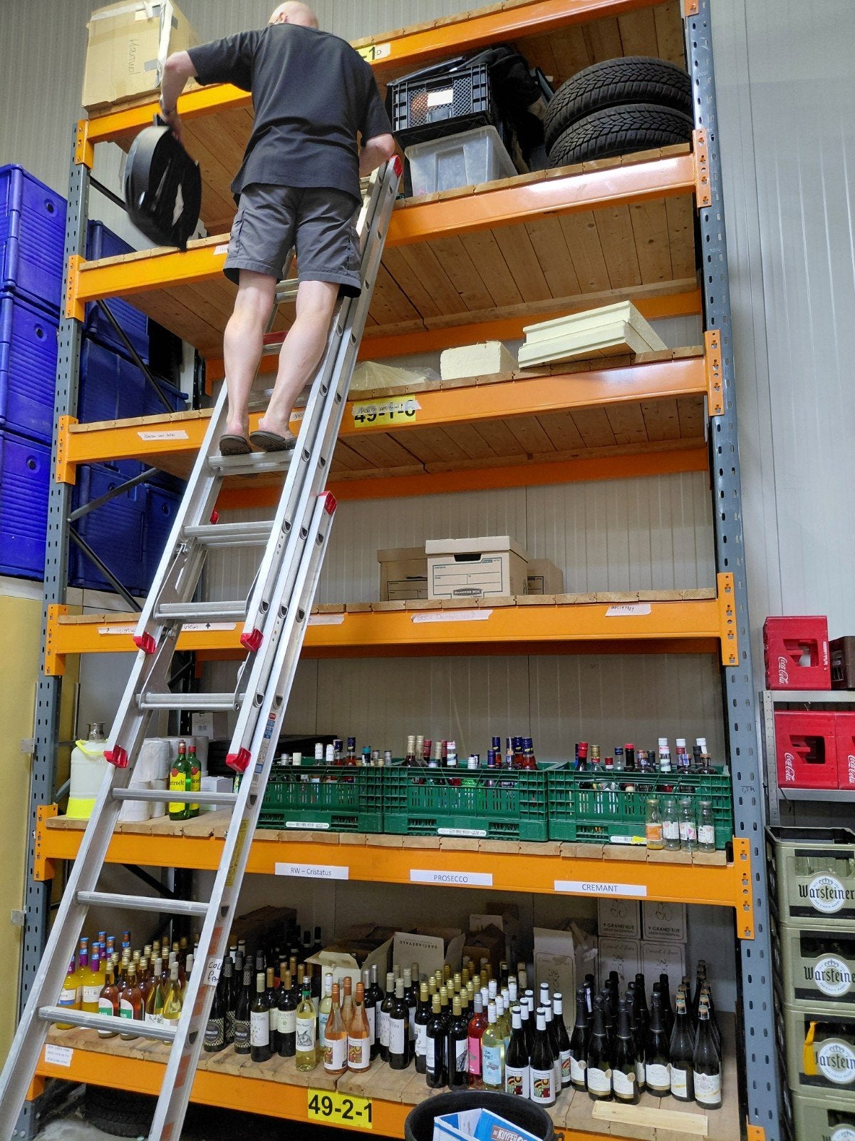 2x Palletstelling Magazijn met Houten Planken, Ophalen