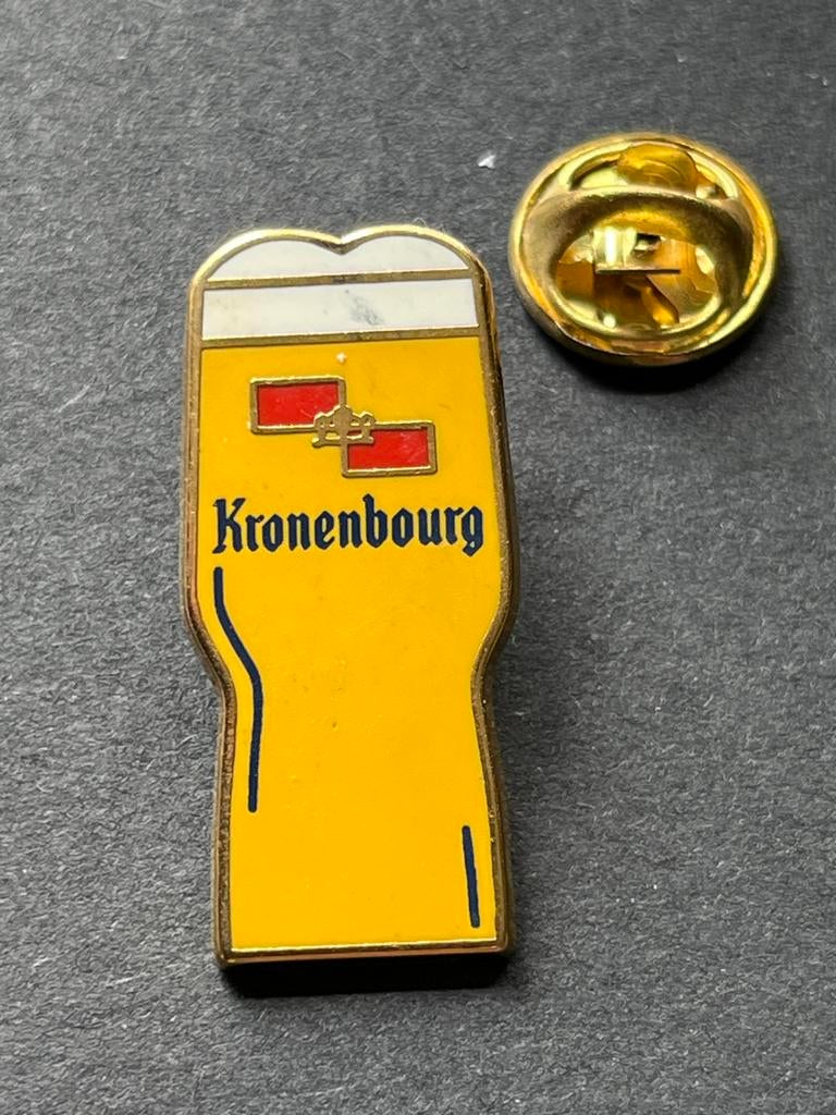 Kronenbourg bier pin - Verzamelobject, Ophalen of Verzenden, Gebruikt, Overige typen, Overige merken