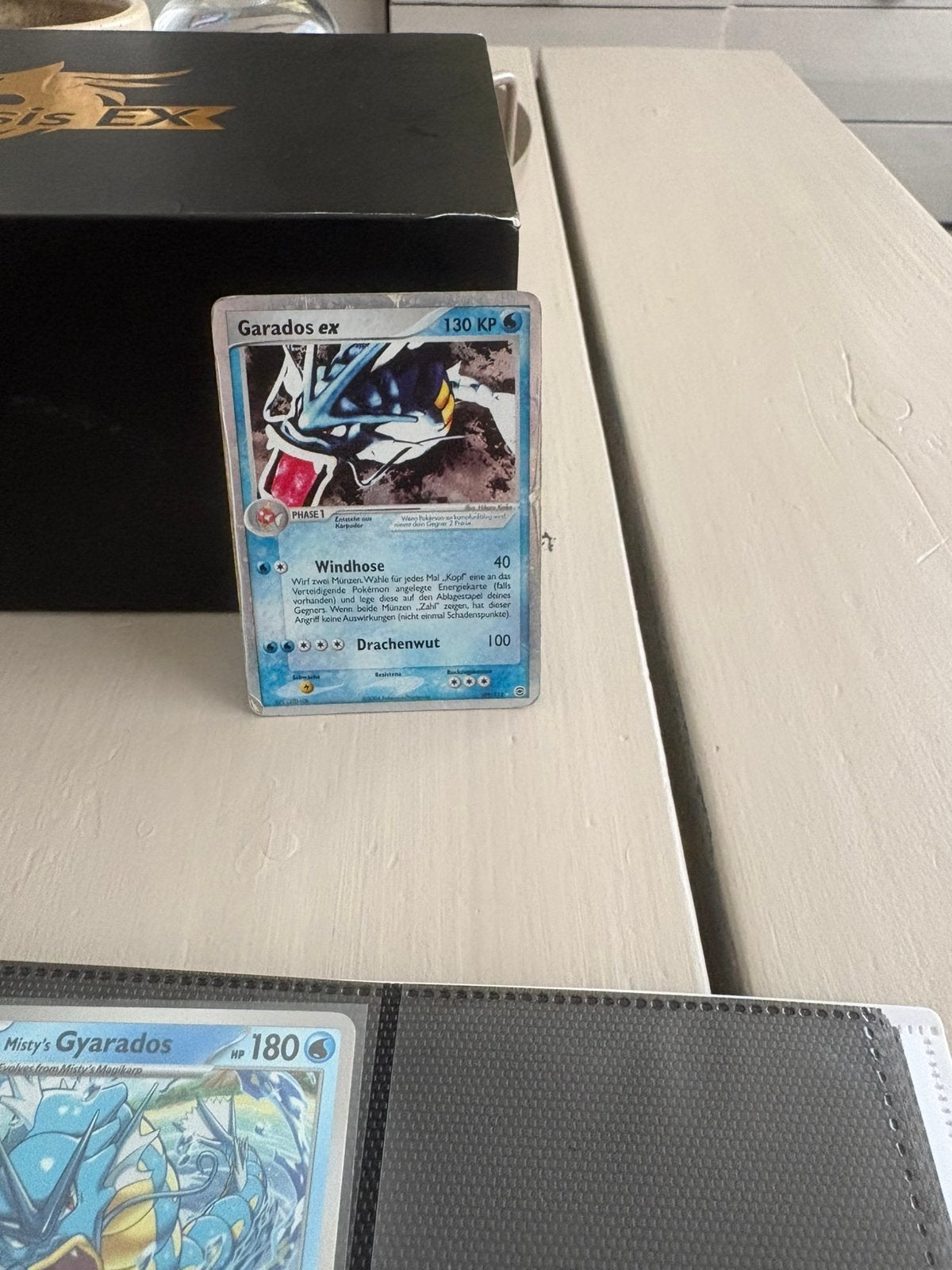 Gyarados ex fire red, Ophalen of Verzenden, Zo goed als nieuw, Meerdere kaarten, Foil