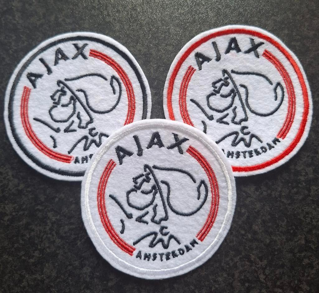 Ajax Logo Strijkpatroon Patch - 8cm, Ophalen of Verzenden, Nieuw