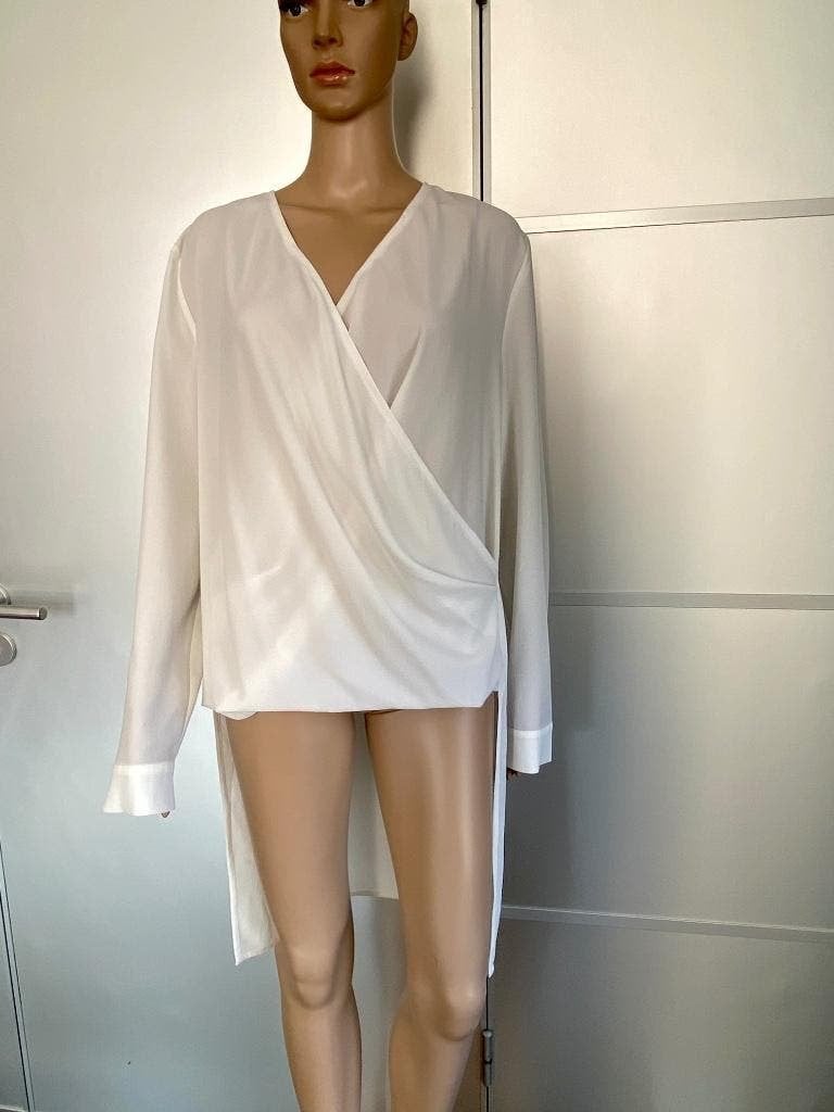 H186 Superstar maat L=42/44 blouse tuniek top gebroken-wit, Wit, Maat 42/44 (L), Ophalen of Verzenden, Zo goed als nieuw