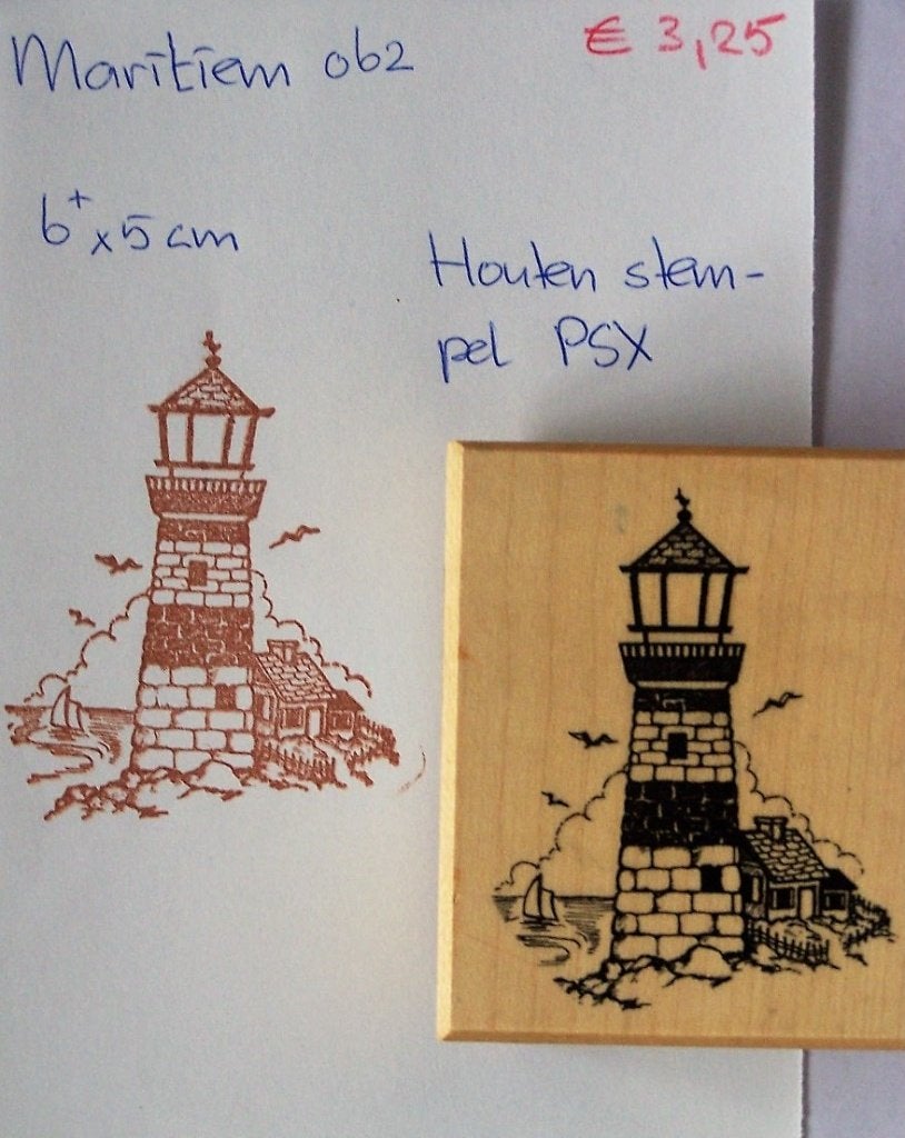 Maritiem 062 Houten stempel, Ophalen of Verzenden, Gebruikt, Houten stempel