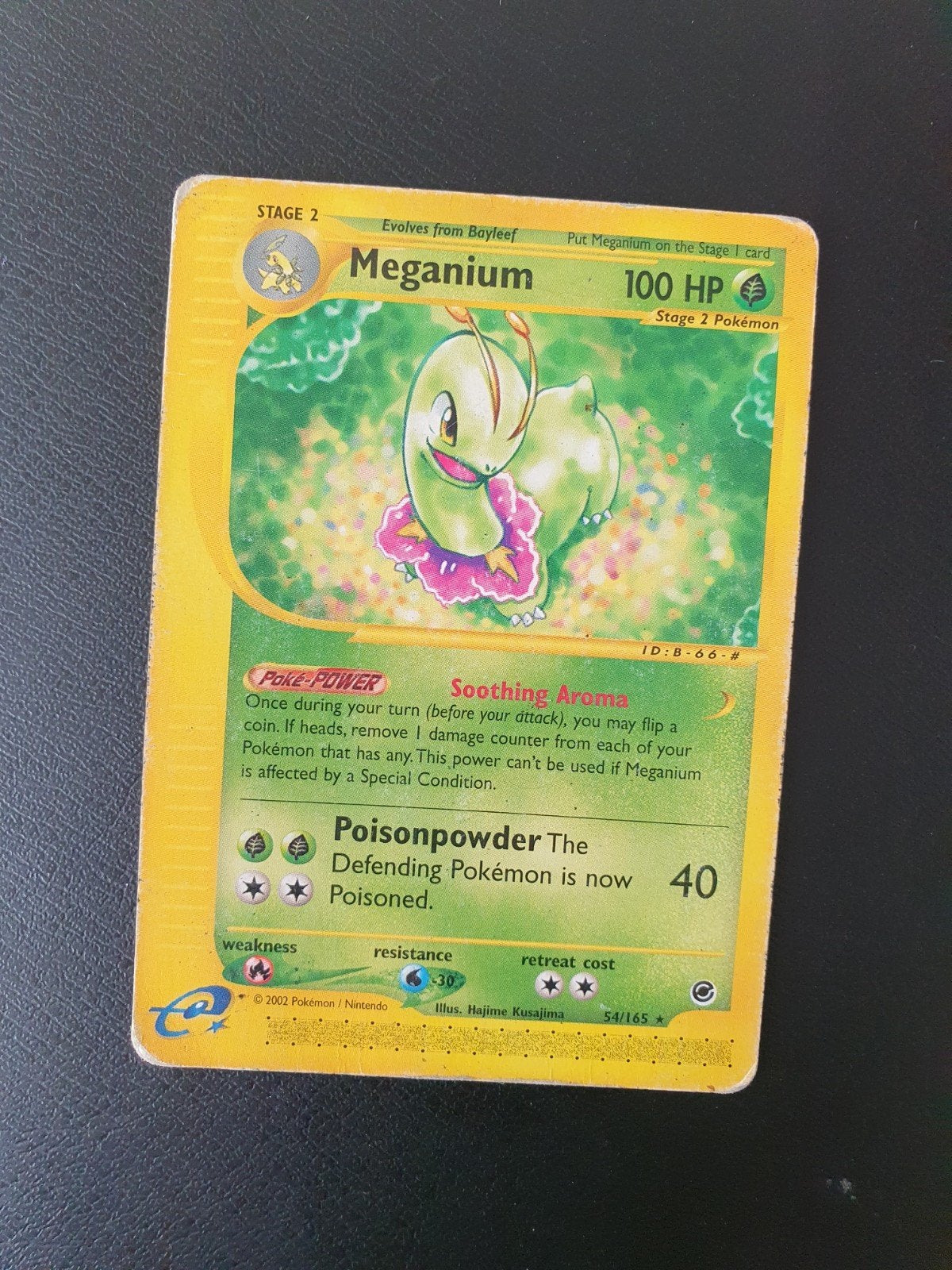 Meganium 54/165 pokemon kaart, Ophalen of Verzenden, Zo goed als nieuw, Losse kaart