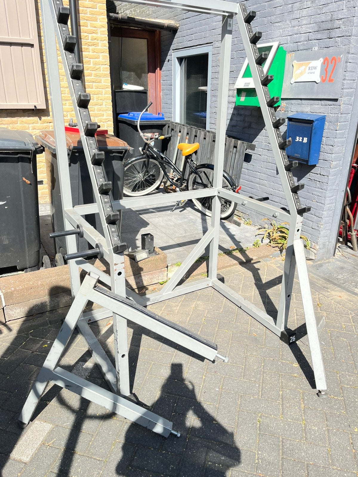 Technogym squat en bankdruk rek, Ophalen, Bankdruk rek, Overige typen, Squat rek