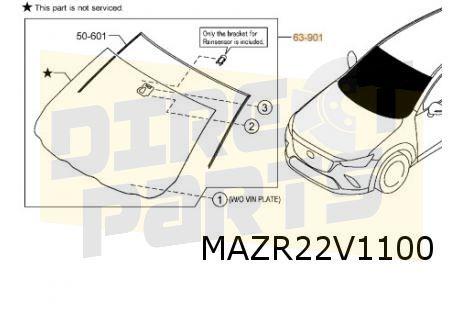 Mazda CX-3 (4/15-2/22) voorruit (Groen/VIN-venster/Geluidwer, Auto-onderdelen, -, -, Nieuw, Ophalen of Verzenden