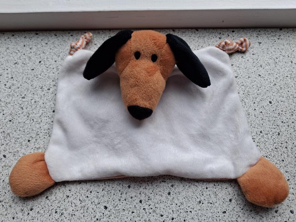 Knuffeldoek teckel tekkel hond hondje van Hema, Kinderen en Baby's, Speelgoed | Knuffels en Pluche, Hema, Zo goed als nieuw, Meerkleurig