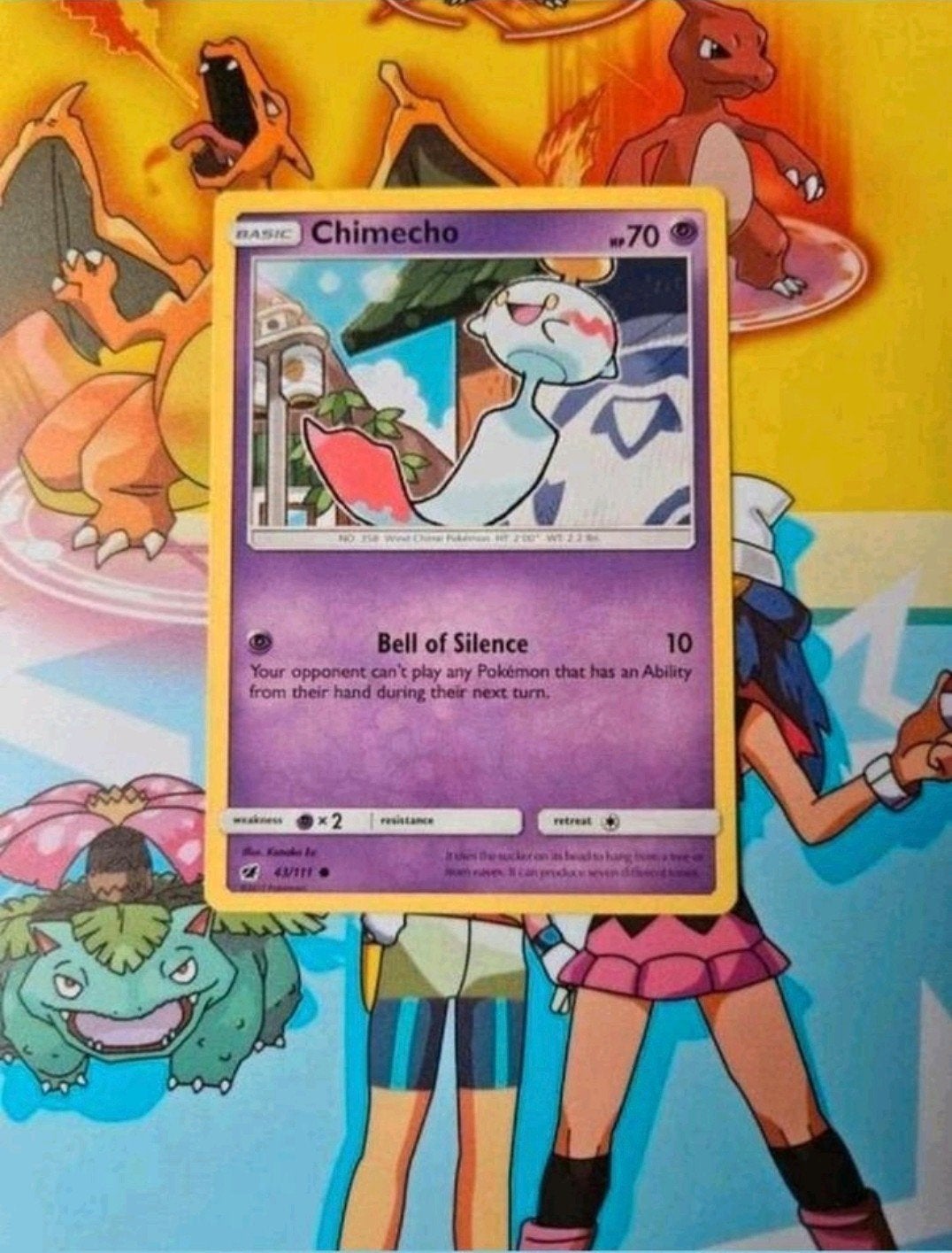Chimecho 43/111 Crimson invasion pokemon kaart nm, Ophalen of Verzenden, Zo goed als nieuw, Losse kaart