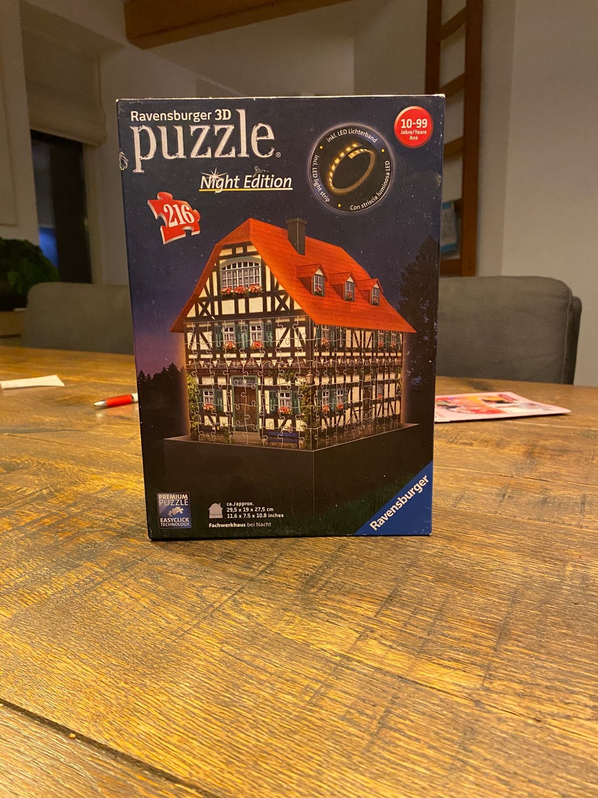 Ravensburger 3D puzzel vakwerkhuis, Ophalen of Verzenden, Minder dan 500 stukjes, Zo goed als nieuw, Rubik's of 3D-puzzel