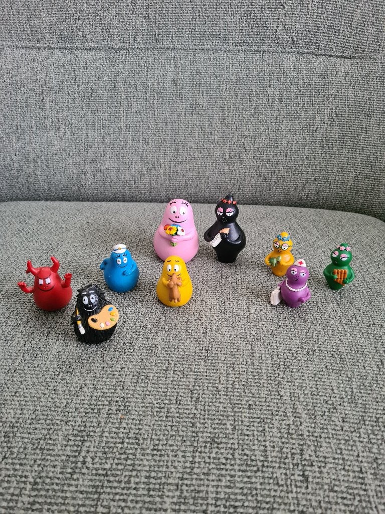 Barbapapa plastoy poppetjes 9 stuks, Plastoy, Ophalen of Verzenden, Zo goed als nieuw, Nvt