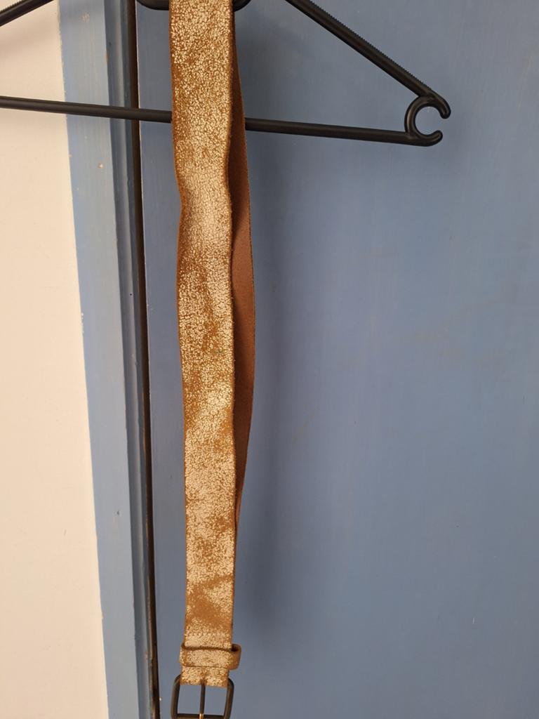 Leren riem, 100 cm of meer, Wit, Tailleriem, Ophalen of Verzenden