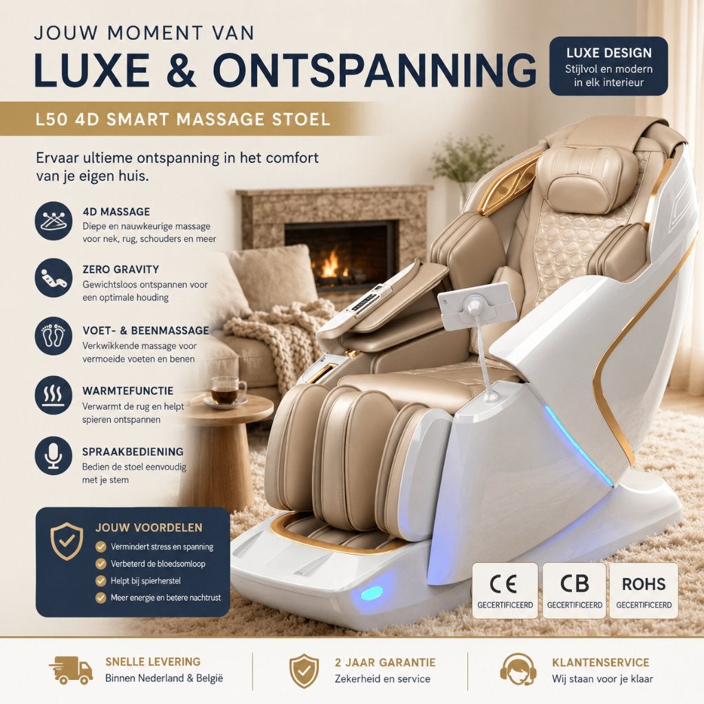 4D Massage Stoel – Full Body – Zero Gravity, Sport en Fitness, Massageproducten, Ophalen of Verzenden, Nieuw, Massagestoel of Kussen