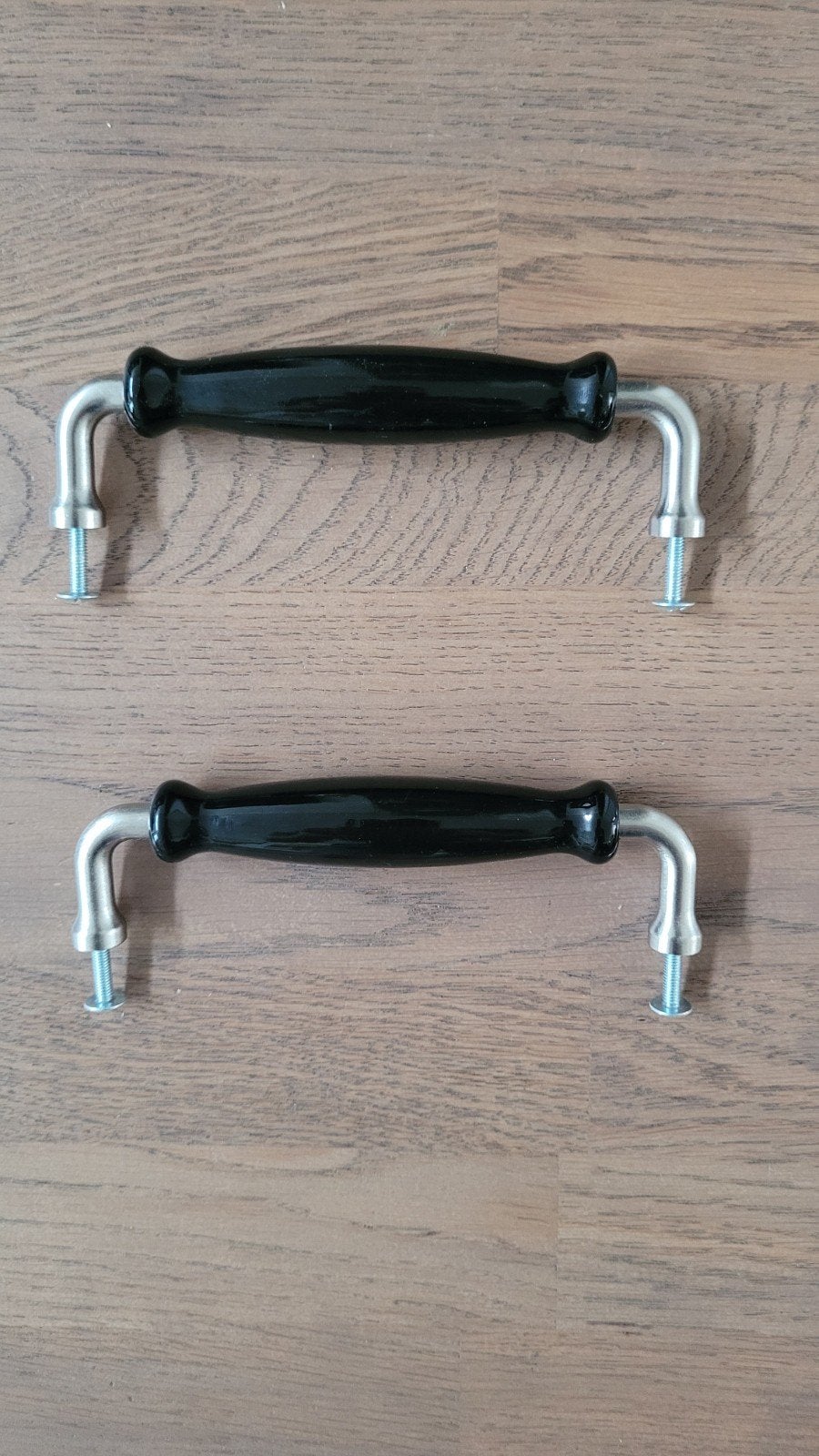 Ikea KLINGSTORP Handgreep, zwart/verchroomd, 141 mm, Ophalen of Verzenden, Zo goed als nieuw