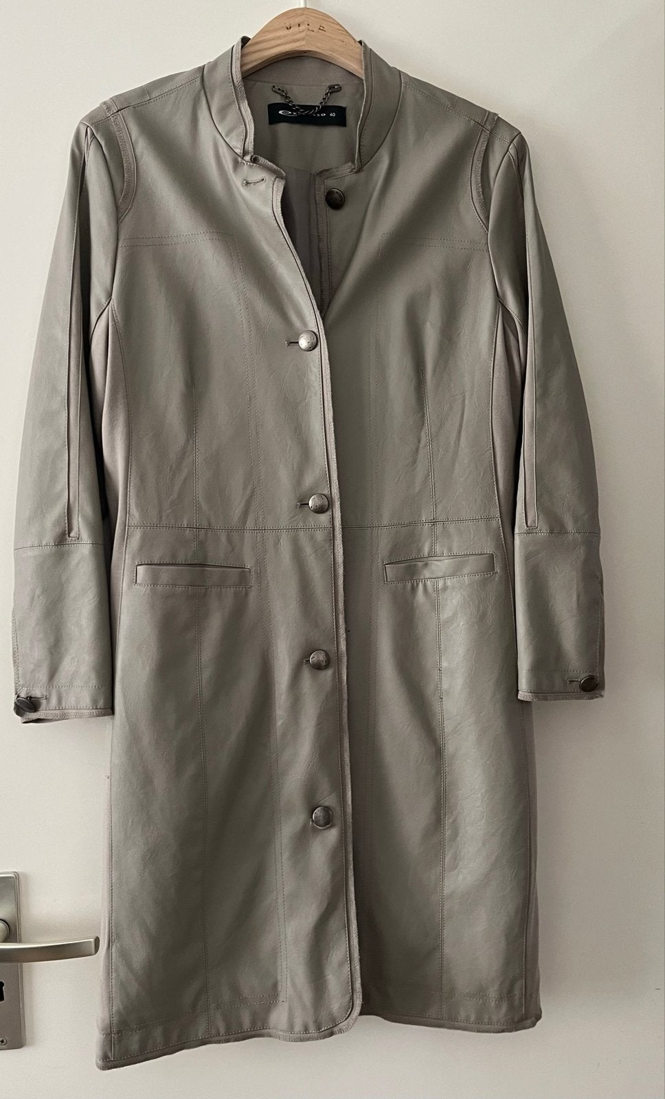 Expresso Lange Jas - Grijs/Beige - Maat 40, Ophalen of Verzenden, Zo goed als nieuw, Maat 38/40 (M), Grijs