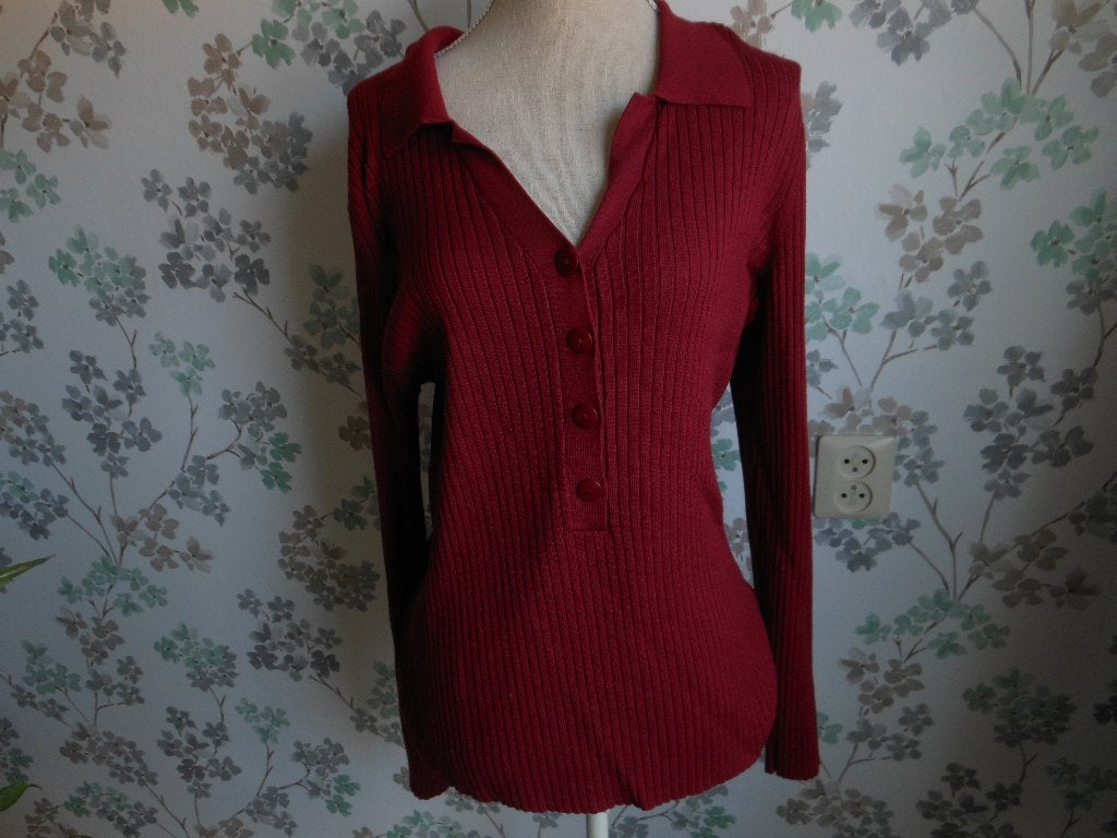 Zeer soepele trui van BONPRIX, Ophalen of Verzenden, Zo goed als nieuw, Rood, Trui of Vest