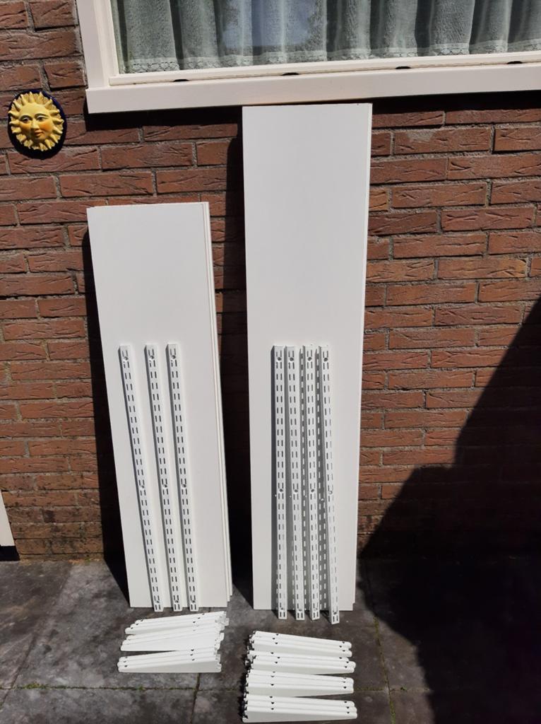 6 ZGAN Schappen met Dragers en Rails, Minder dan 25 mm, Ophalen of Verzenden, Zo goed als nieuw, Plank