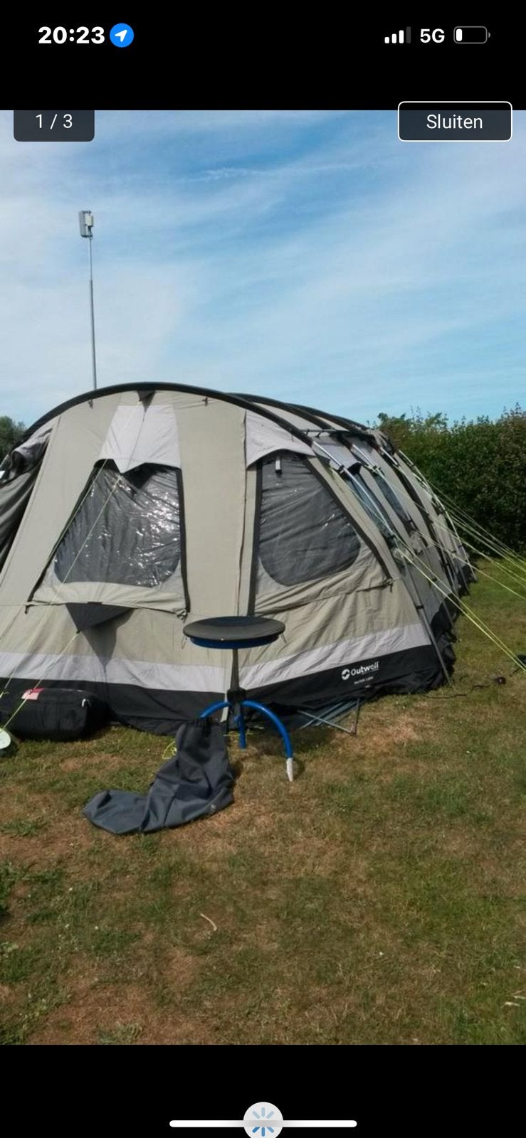 Outwell tent nagenoeg nieuw, Ophalen, Zo goed als nieuw