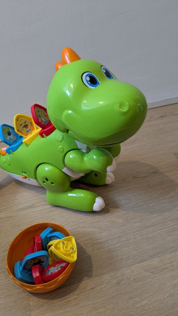 v-tech codi zingende en dansende dino, Ophalen, Zo goed als nieuw