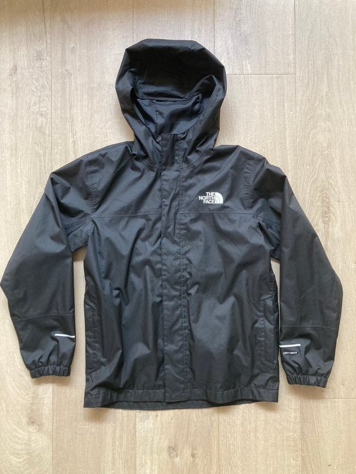 North face regenjas zwart kind maat L, Ophalen of Verzenden, Zo goed als nieuw, Regenjas