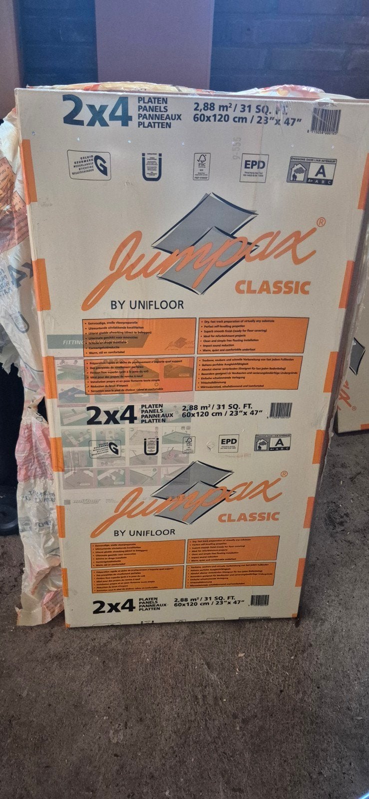 jumpax ondervloer 2 pakken en en losse plaat, Ophalen, Nieuw, Overige materialen, Minder dan 4 cm