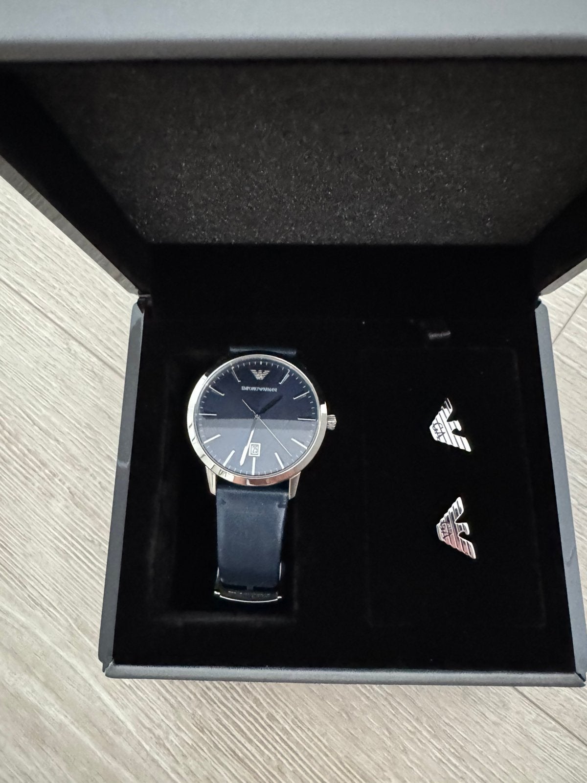Emporio Armani Herenhorloge, Ophalen of Verzenden, Zo goed als nieuw, Staal, Overige merken
